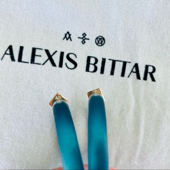 Alexis Bittar Lucite Hoops NWT - Picture 4 of 14